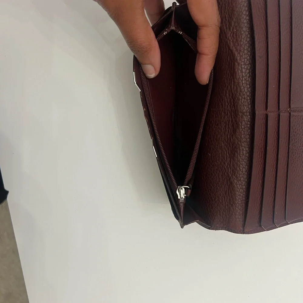 🔥Cartier🔥👠💍Vintage Beautiful Dark Leather Wallet